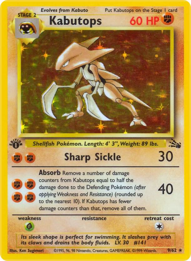 Kabutops (9) - Fossil first edition