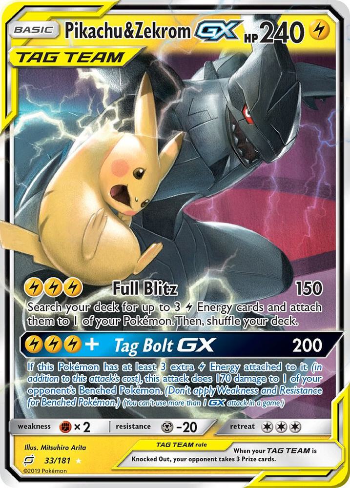 Pikachu & Zekrom GX - SM - Team Up