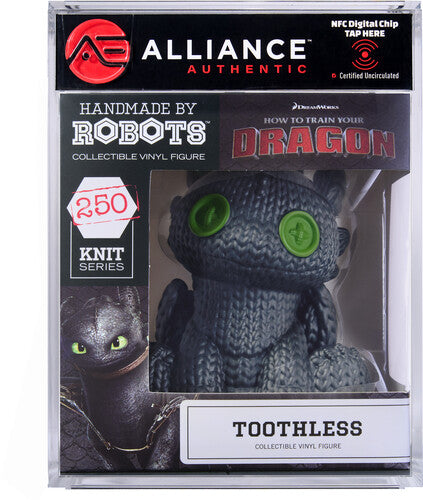 How to Train Your Dragon - Toothless Vinyl Figure – Handmade by Robots - Alliance Authentic Encapsulated