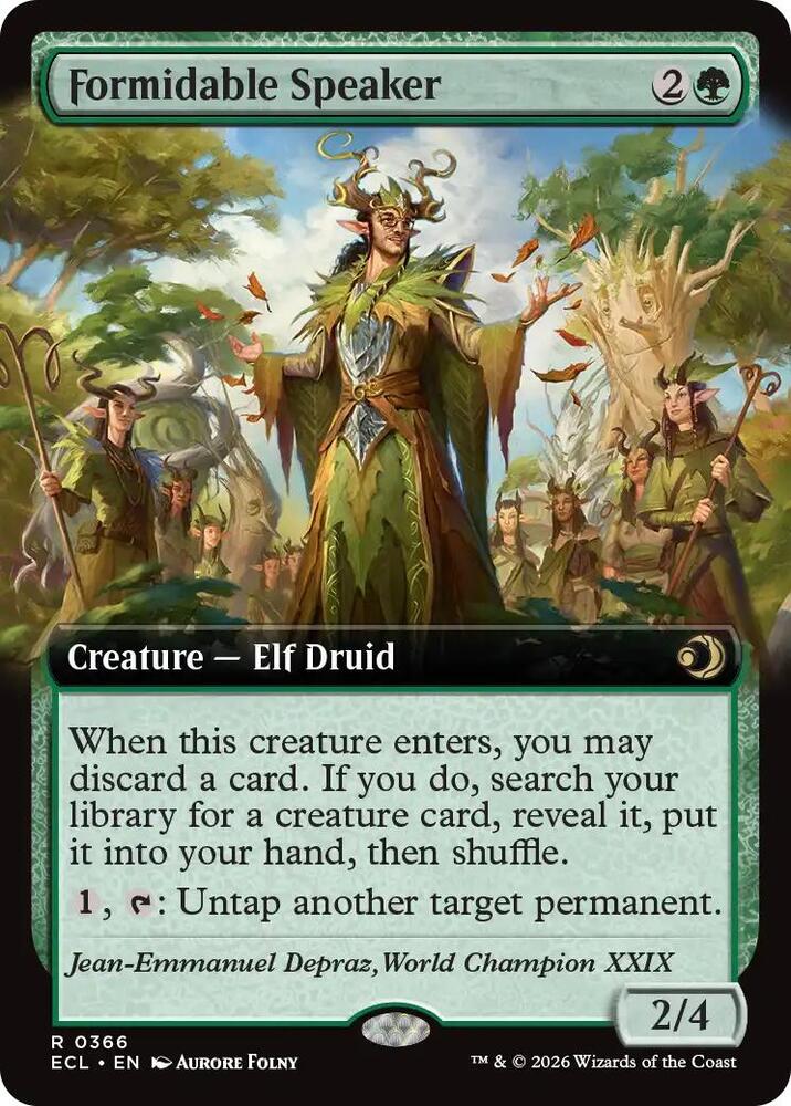 Formidable Speaker (Extended Art) - Lorwyn Eclipsed