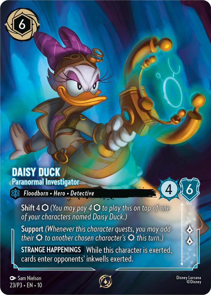 Daisy Duck - Paranormal Investigator (Store Championship Participant) - Disney Lorcana Promo Cards (DLPC)