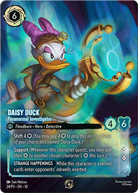 Daisy Duck - Paranormal Investigator (Store Championship) - Disney Lorcana Promo Cards