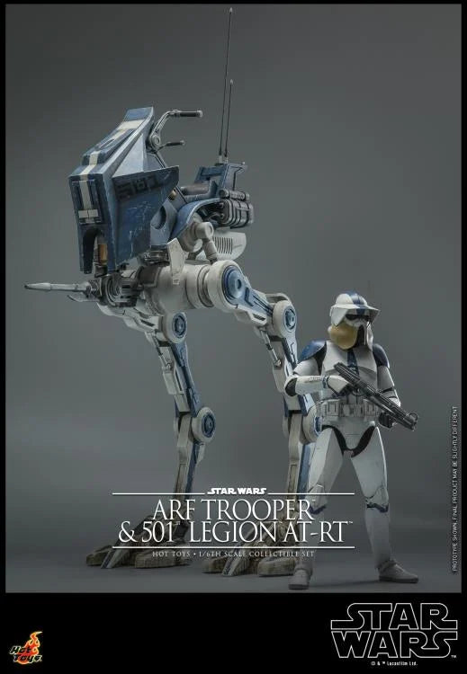 Star Wars: The Clone Wars TMS091 501st Legion ARF Trooper & AT-RT 1/6th Scale Collectible Figure Set