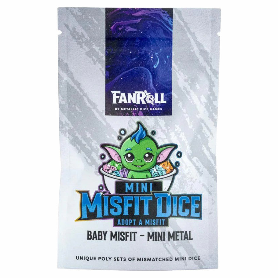 7-Set: Mystery Misfit: Mini Metal Polyhedral Dice Set