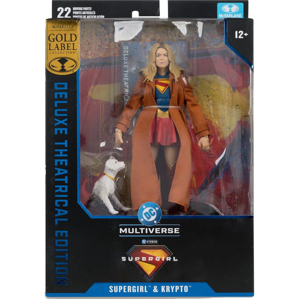 McFarlane Deluxe Theatrical Edition Supergirl & Krypto Gold Label