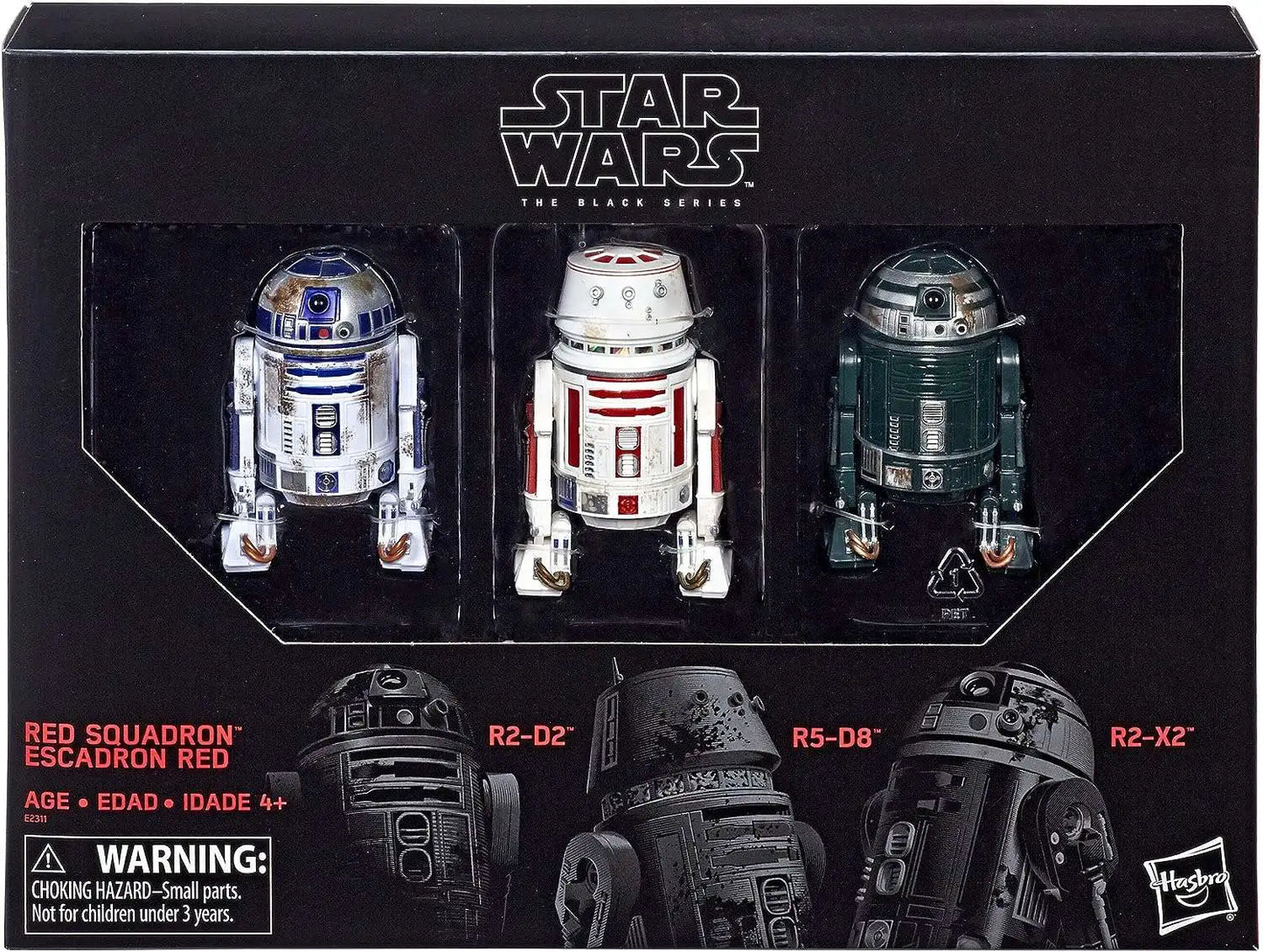 Star Wars Black Series Red Squadron Action Figure 3-Pack R2-D2, R5-D8 R2-X2
