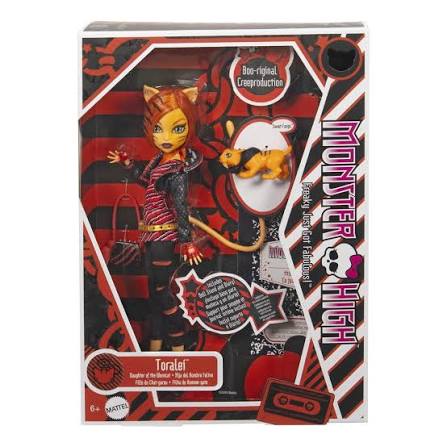Monster High Repro Toralei Doll Collectible G1 Character with Diary and Pet