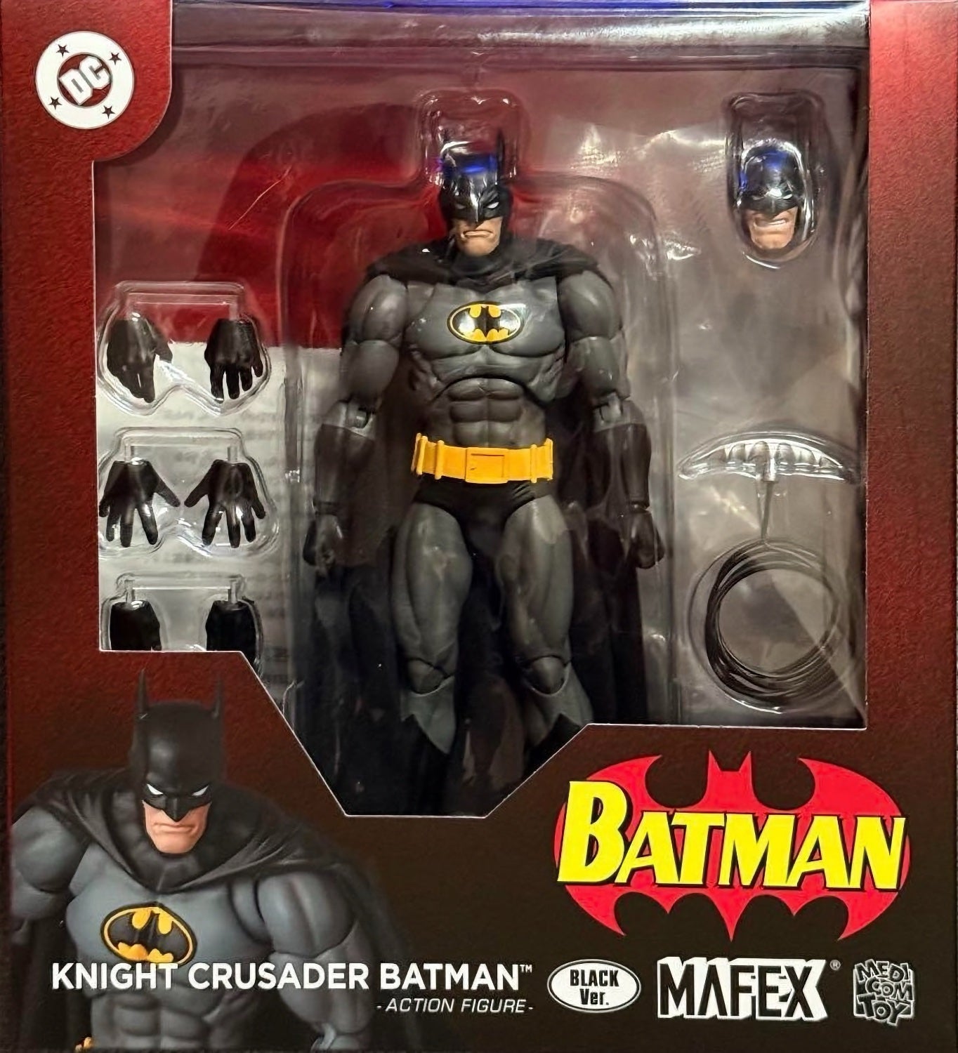 DC Mafex DC Comics Knight Crusader Batman (Black Version)