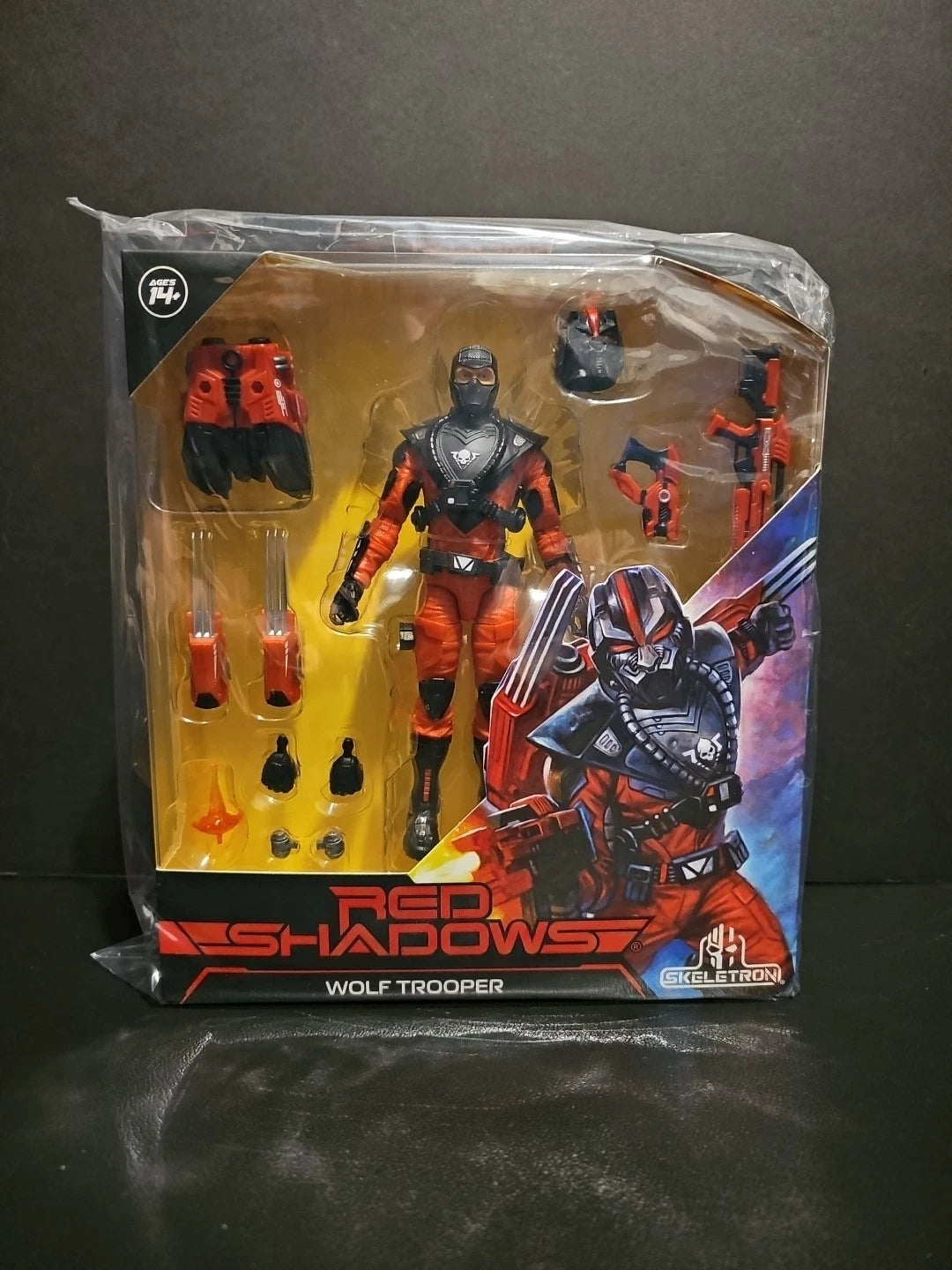 Skeletron Red shadows WOLF Trooper 6” New Sealed 1:12 Scale
