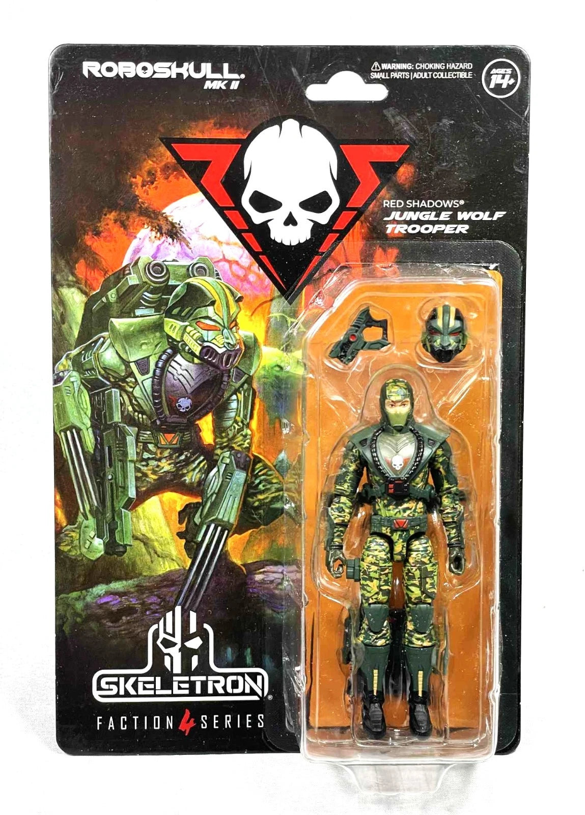 Skeletron Red Shadows JUNGLE WOLF TROOPER MOSC 1:18 Scale