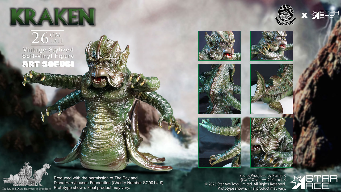 Kraken (Vintage-Stylized) Collectible Figure - Art Sofubi - Ray Harryhausen (Star Ace Toys)