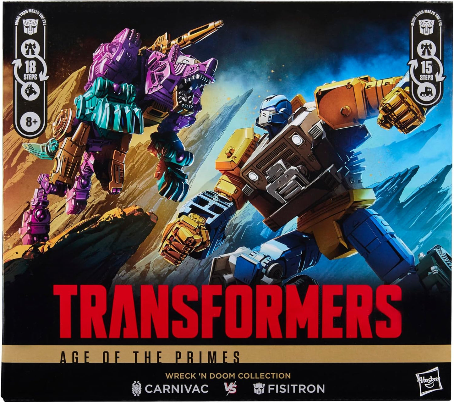 Transformers Age of the Primes Wreck ‘n Doom Collection Fisitron and Carnivac
