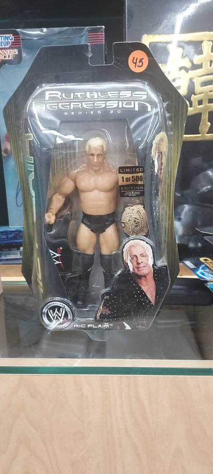 2003 WWE Wrestling Jakks Ruthless Aggression RIC FLAIR & BELT Series 20 Chase 1 of 500