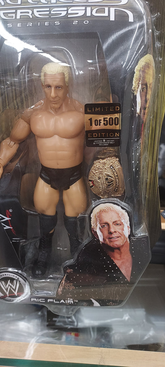 2003 WWE Wrestling Jakks Ruthless Aggression RIC FLAIR & BELT Series 20 Chase 1 of 500