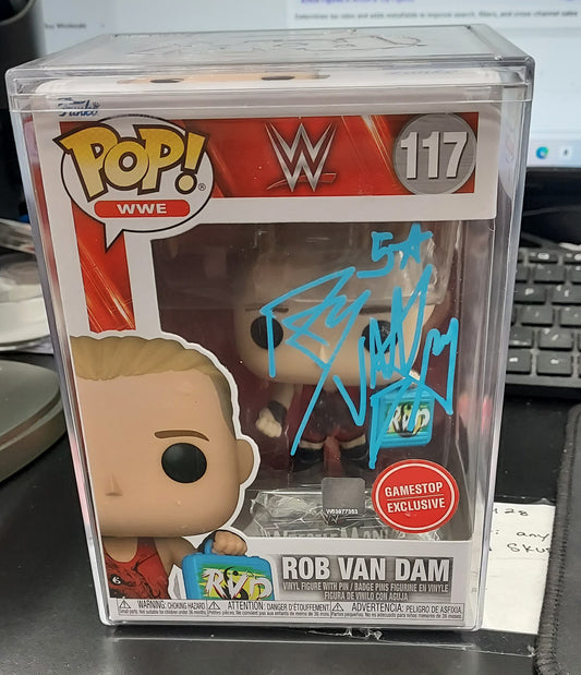 Funko WWE Signed Rob Van Dam with Money in the Bank Briefcase