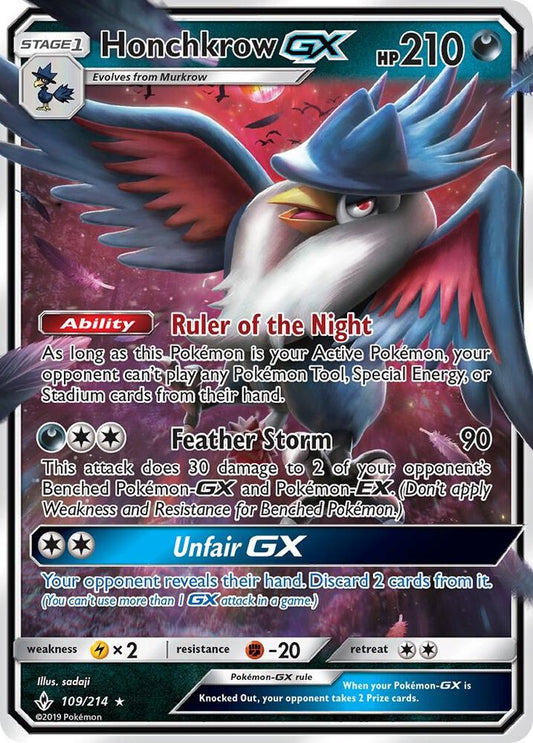 Honchkrow GX - SM - Unbroken Bonds
