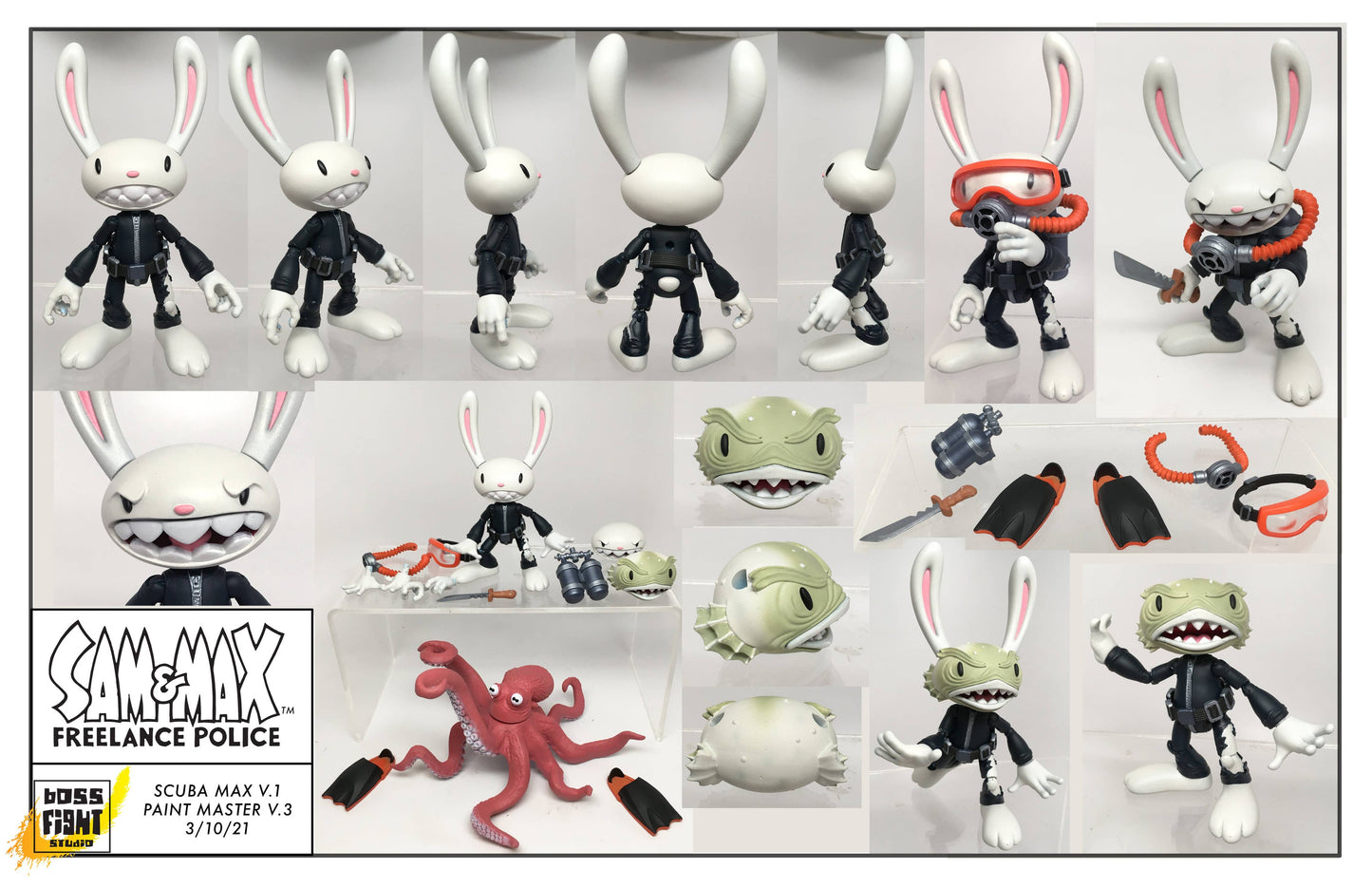 Sam & Max Series Action Figure  Scuba Max & Ratzo