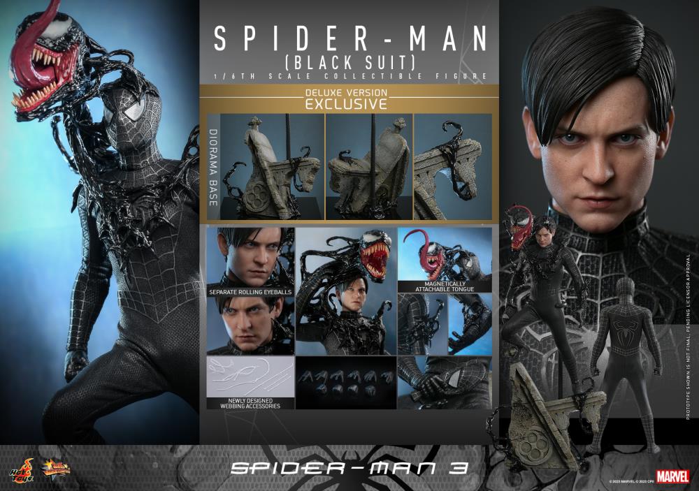 Spider-Man 3 MMS728 Spider-Man (Black Suit) Deluxe 1/6th Scale Collectible Figure