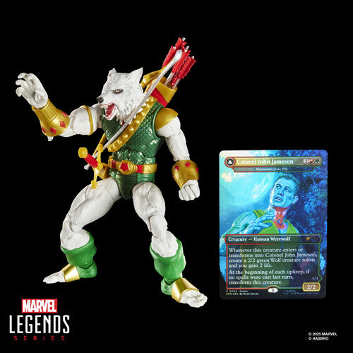 Hasbro Collectibles - Spider-Man - Marvel Legends x Magic: The Gathering - Man-Wolf Action Figure plus Exclusive Foil Trading Card