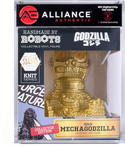 Godzilla - Mechagodzilla Gold Limited Edition Vinyl Figure – Handmade by Robots - Alliance Authentic Encapsulated