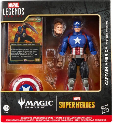 Marvel Super Heroes x Magic: The Gathering - Marvel Legends - Captain America (Avengers: Twilight) Action Figure & Exclusive Foil Trading Card