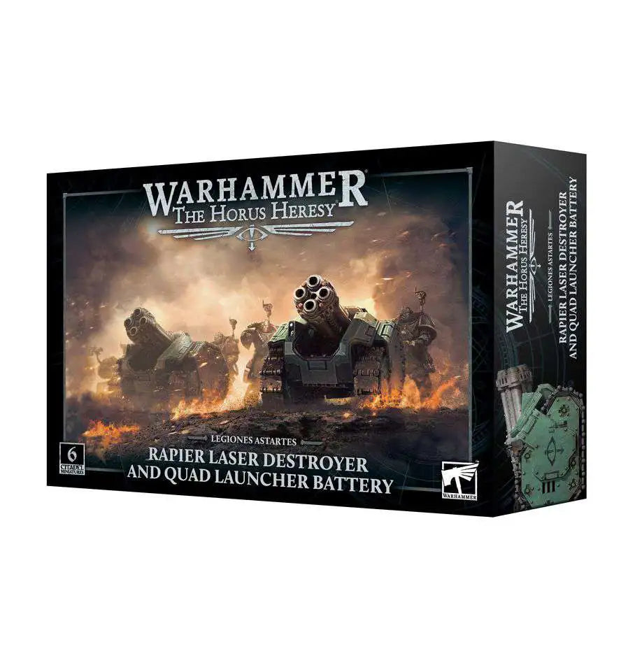 Warhammer: The Horus Heresy Legiones Astartes Rapier Laser Destroyer and Quad Launcher Battery Miniatures