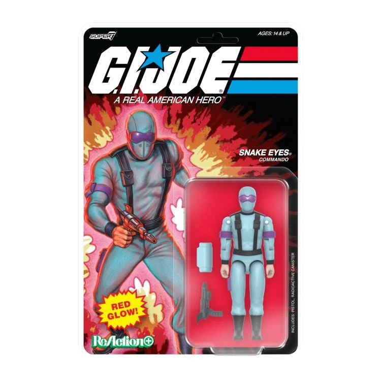G.I. Joe ReAction+ Snake Eyes (Crystal Poison Red Glow) Action Figure