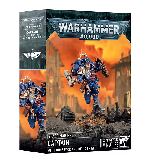 SPACE MARINES : CAPTAIN WITH JUMP PACK AND RELIC SHIELD