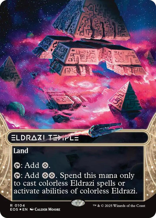 Eldrazi Temple (0104) (Borderless) (Galaxy Foil) - Edge of Eternities: Stellar Sights