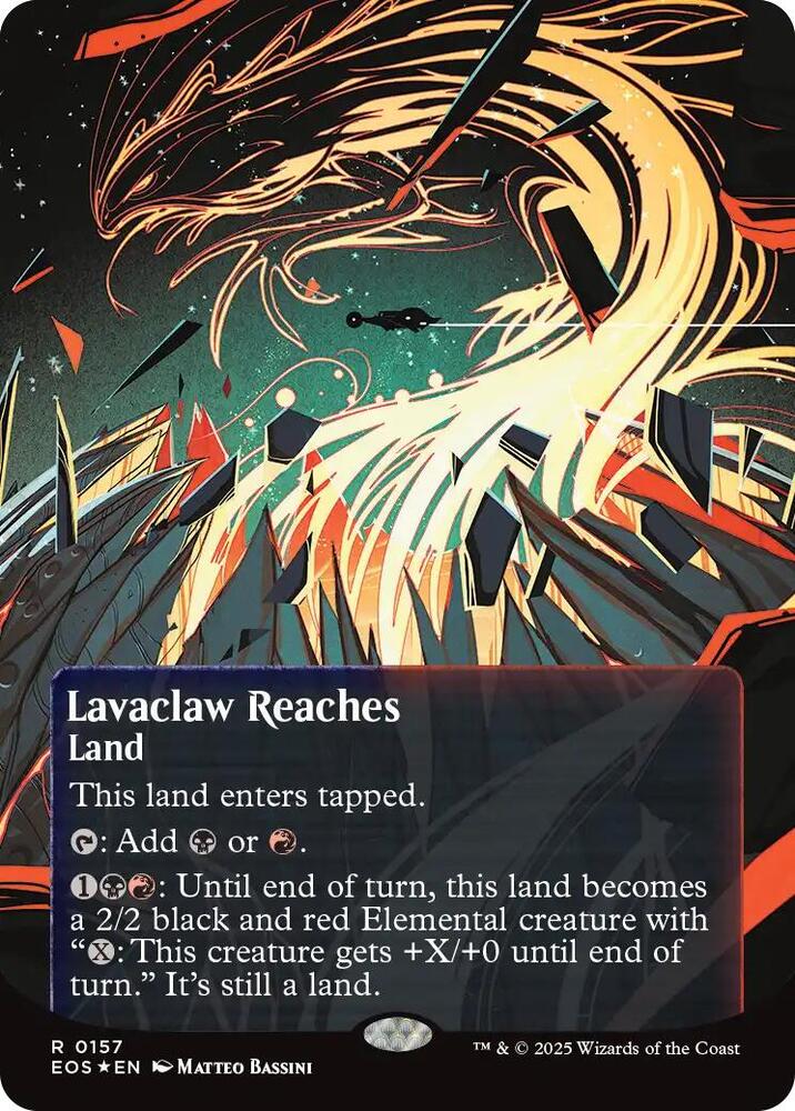 Lavaclaw Reaches (0157) (Borderless) (Galaxy Foil) - Edge of Eternities: Stellar Sights