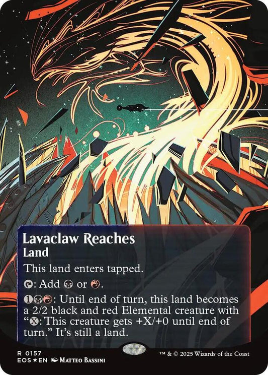 Lavaclaw Reaches (0157) (Borderless) (Galaxy Foil) - Edge of Eternities: Stellar Sights