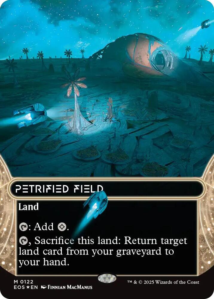 Petrified Field (0122) (Borderless) (Galaxy Foil) - Edge of Eternities: Stellar Sights