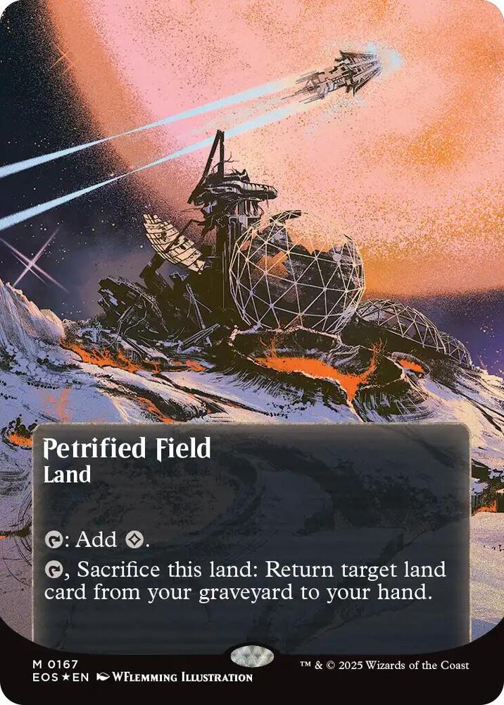 Petrified Field (0167) (Borderless) (Galaxy Foil) - Edge of Eternities: Stellar Sights