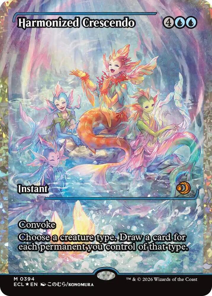 Harmonized Crescendo (0394) (Showcase) (Fracture Foil) - Lorwyn Eclipsed