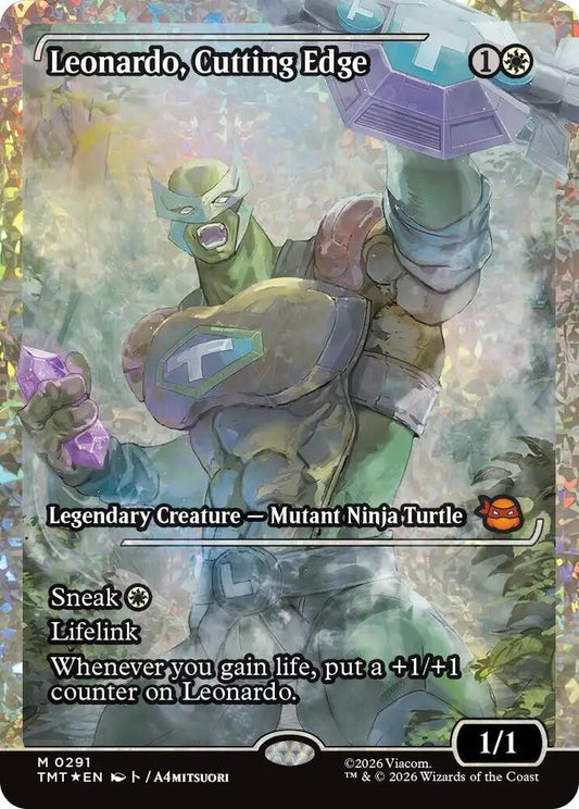 Leonardo, Cutting Edge (Showcase) (Fracture Foil) - Teenage Mutant Ninja Turtles