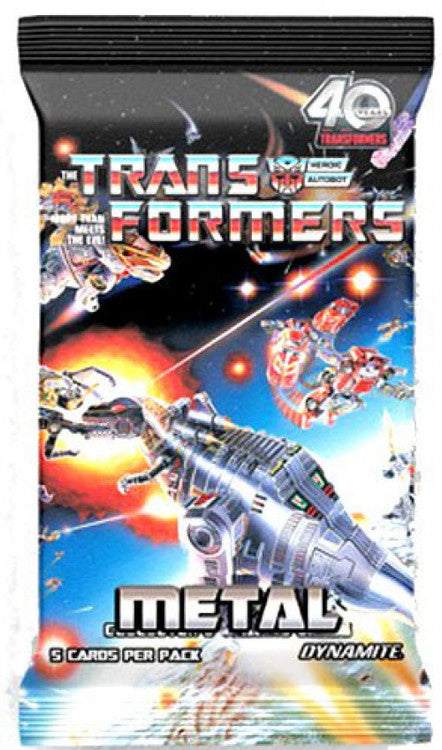 Transformers 40th Anniversary Metal Trading Card Collector's Pack [5 Cards]
