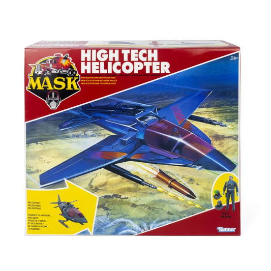 M.A.S.K. High Tech Helicopter Vehicle with Miles “Wolf” Mayhem Action Figure