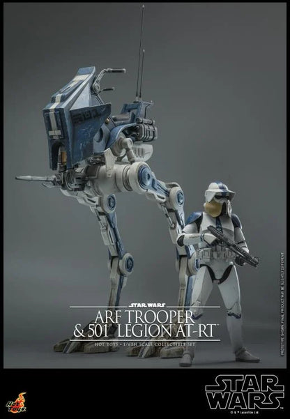 Star Wars: The Clone Wars TMS091 501st Legion ARF Trooper & AT-RT 1/6th Scale Collectible Figure Set