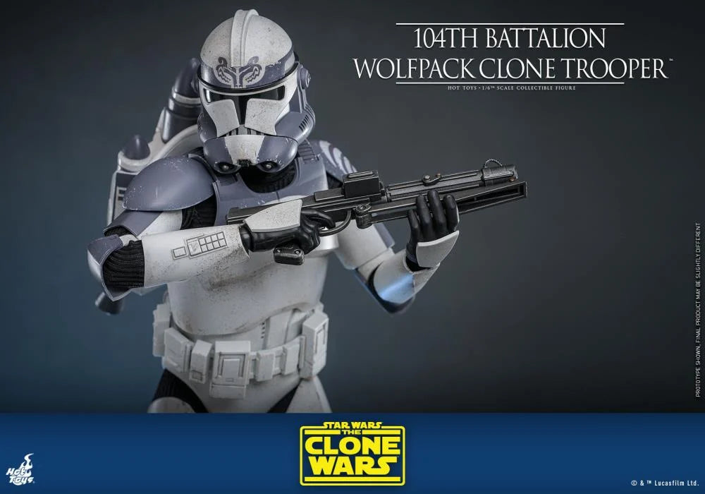 Star Wars: The Clone Wars TMS143 104th Battalion Wolfpack Clone Trooper Deluxe 1/6th Scale Collectible Figure