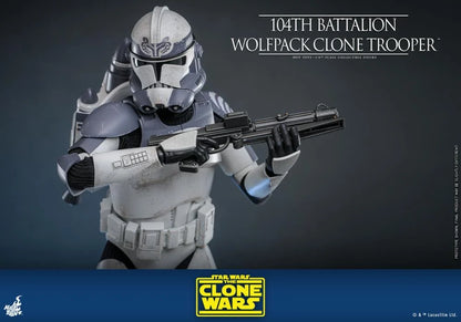 Star Wars: The Clone Wars TMS143 104th Battalion Wolfpack Clone Trooper Deluxe 1/6th Scale Collectible Figure