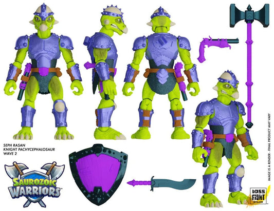 Saurozoic Warriors Seph Rasan (Knight Pachycephalosaur) 1/12 Scale Figure