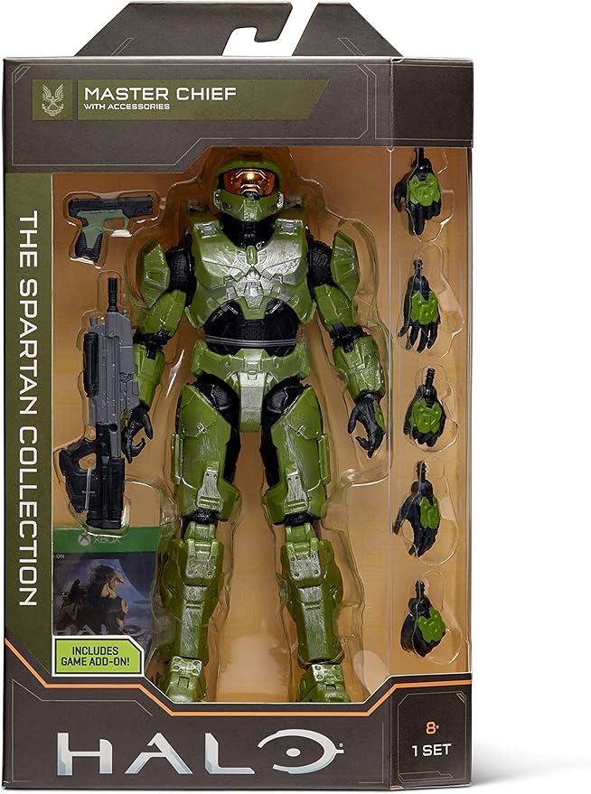 HALO 6.5” Spartan Collection – Master Chief Highly Articulated, Poseable with Weapon Accessories - Scaled to Play & Display