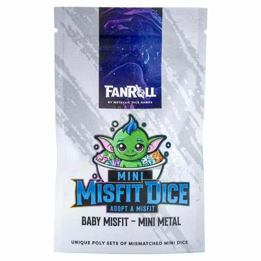 7-Set: Mystery Misfit: Mini Metal Polyhedral Dice Set