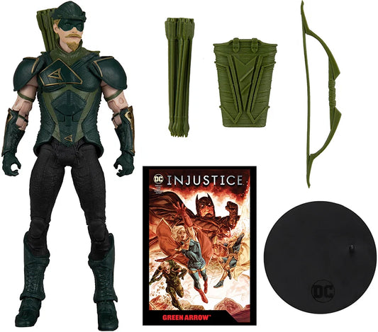 DC Direct Gaming 7IN Figure with Comic - Injustice 2 WV1 - Green Arrow