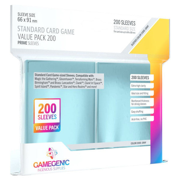 Deck Protector: Prime: Standard Card Game Value Pack (200)
