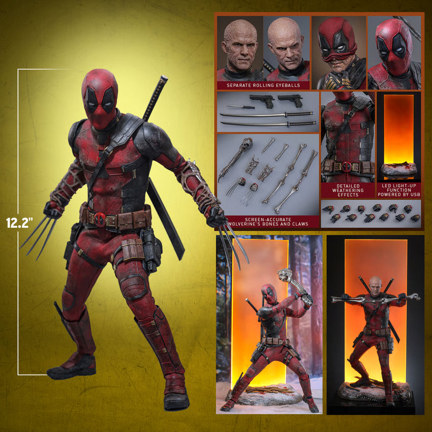 Deadpool & Wolverine MMS782 Deadpool (Battling Ver.) 1/6th Scale Collectible Figure
