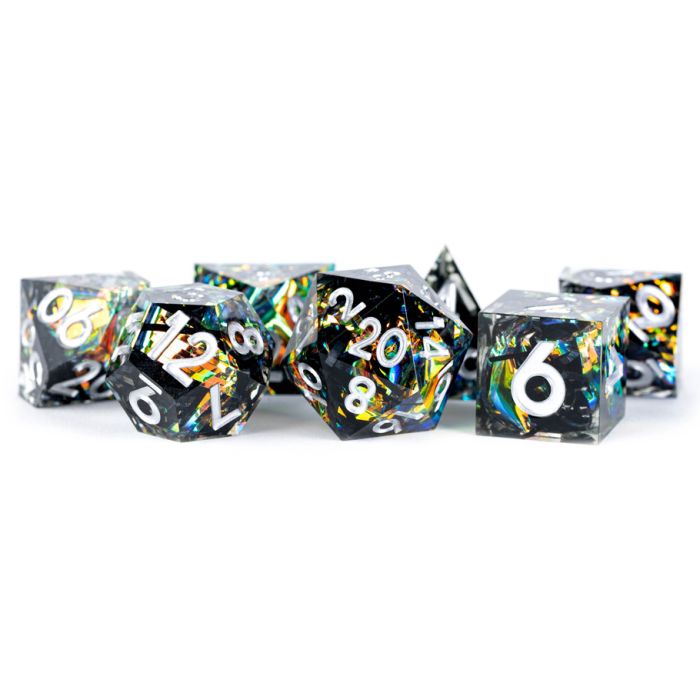 7-Set Sharp Edge Resin: Royal Geode: Handcrafted