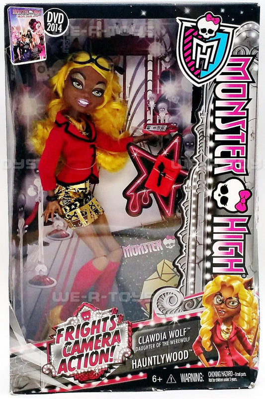 Monster High Frights, Camera, Action! Clawdia Wolf Doll 2013 Mattel