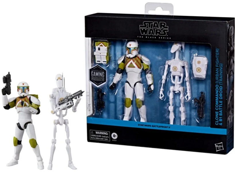 Star Wars Clone Commando & B1 Battle Droid Black Series Hasbro Figure