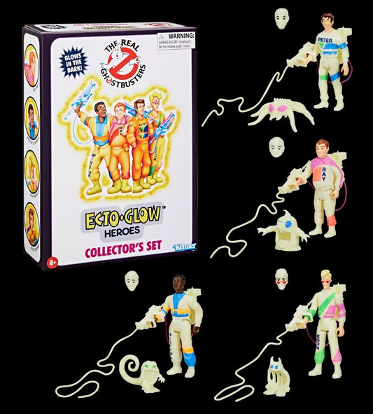 NEW The Real Ghostbusters ECTO-GLOW HEROES Figures SDCC 2025 Collector's Box Set